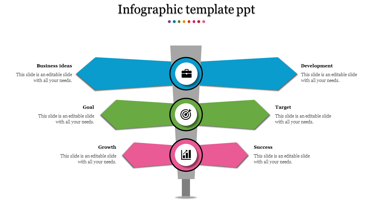 Infographic Template PPT - Direction Method